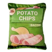 Neu Hundespielzeug Plüsch Chips Bacon