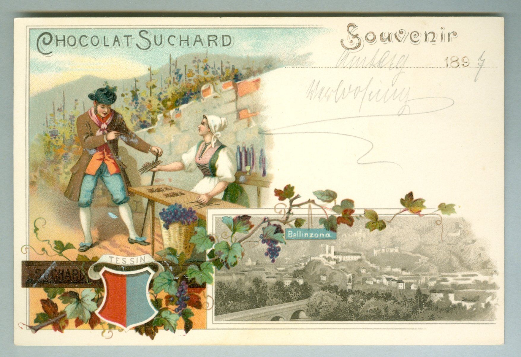 Cartoline postali: 1897 Schweiz AK Kt TI – Usato da Zürich venduto da yago-rot