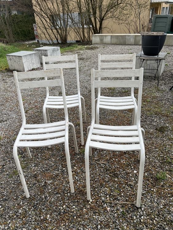 4 Vintage Metallstühle Kaufen auf Ricardo