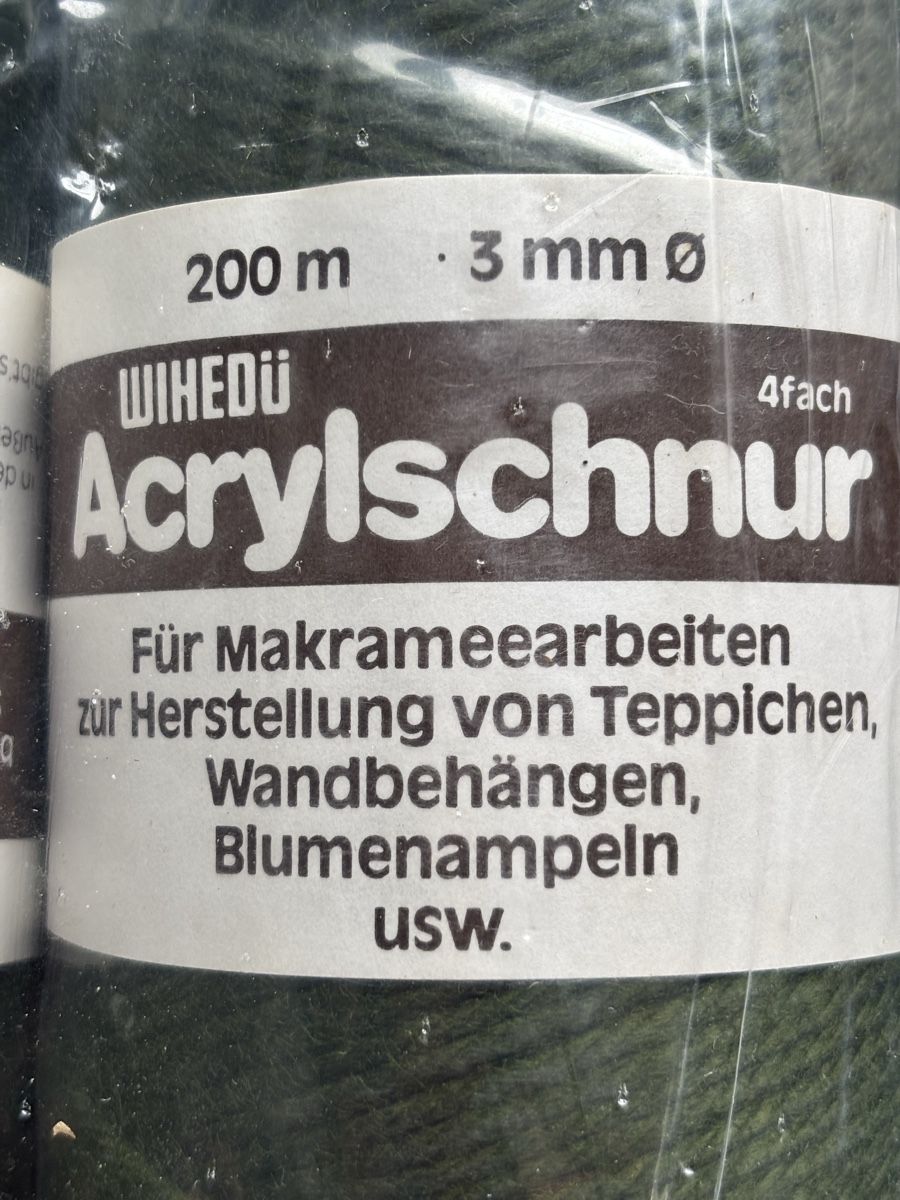 Cordicelle & Fili: Acrylschnur neu – Nuovo (secondo la descrizione) da Kesswil venduto da Branca-01 5