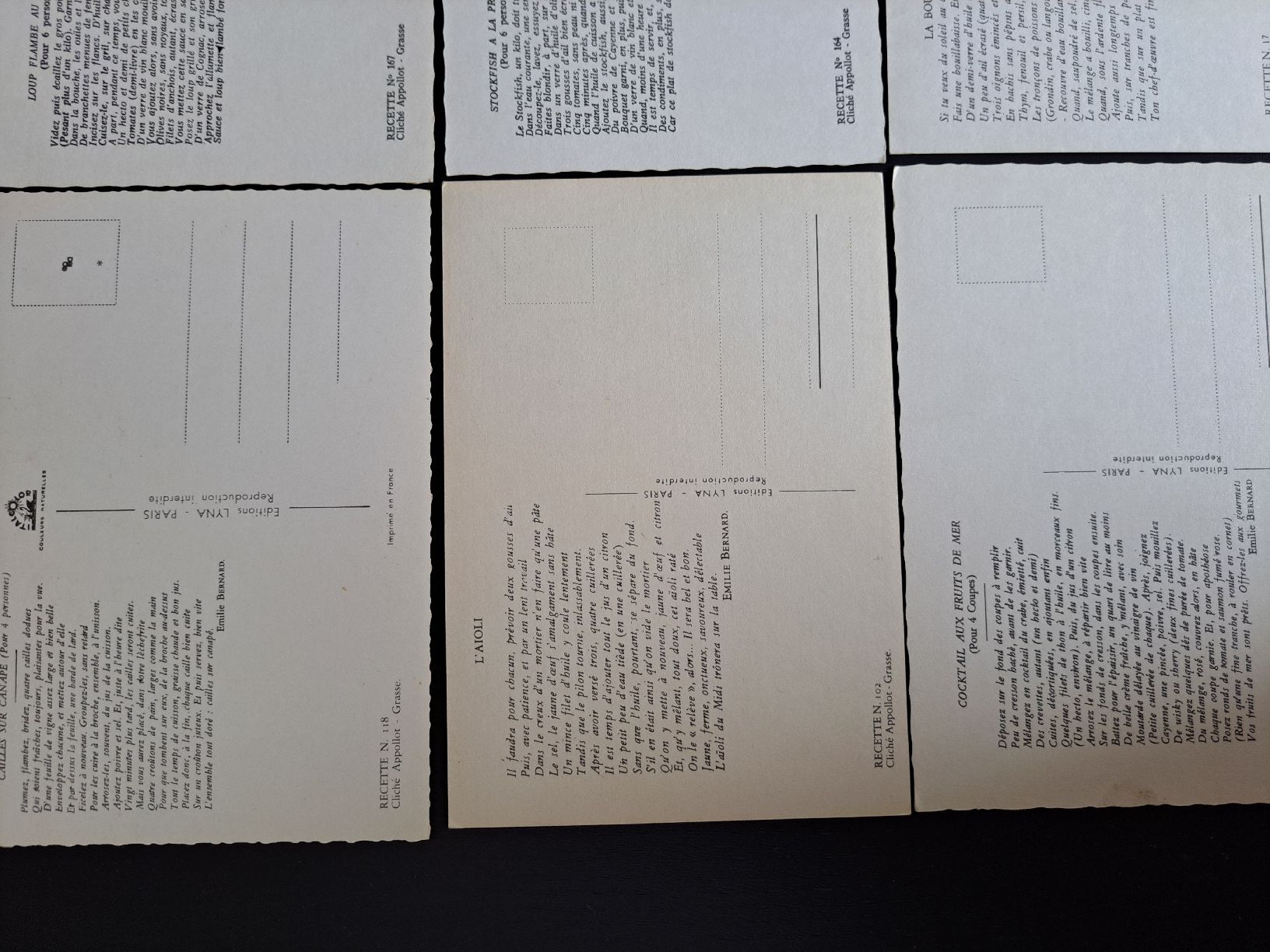 Cartoline postali: 6 Postkarten mit Rezepten 70er Frankreich – Nuovo (secondo la descrizione) da Riehen venduto da Appia48 4