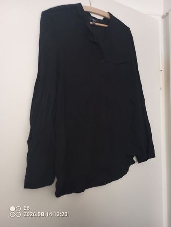 Schwarze Langarmbluse