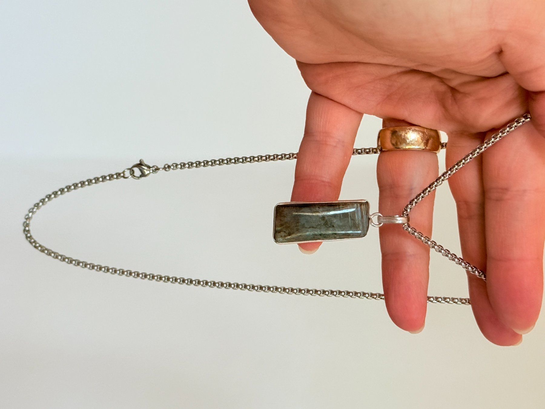 Catenine: Collier avec Labradorite – Nuovo e nell'imballaggio originale da Genève venduto da AWWA 2