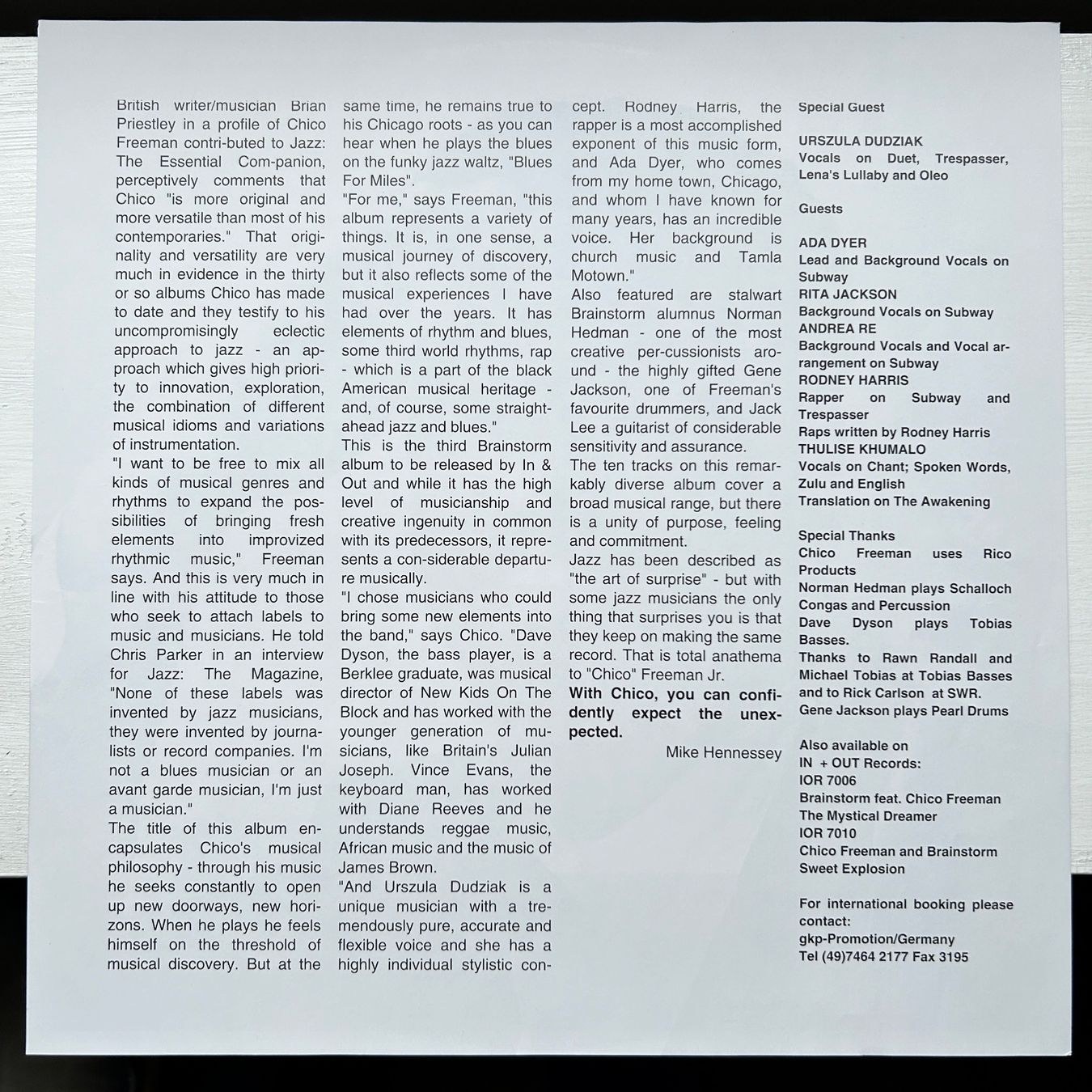 Schallplatten: Chico Freeman & Brainstorm Threshold Neuf! – Gebraucht aus Lausanne von Pask1 5