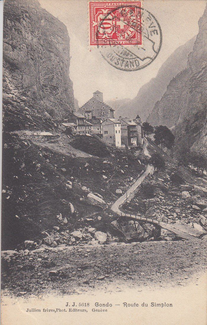 Cartoline postali: Gondo   VS    -       3  diverse Ansichtskarten – Usato da Brig venduto da Valcards54