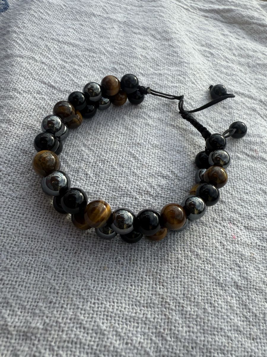 Bracciali & Braccialetti: Handmade Hematite, Tiger Eye & Obsidian Stone Bracelet – Nuovo (secondo la descrizione) da Wald ZH venduto da Carloiten 2