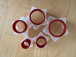 Ausstecher Sterne 5-teilig  Plastik Set