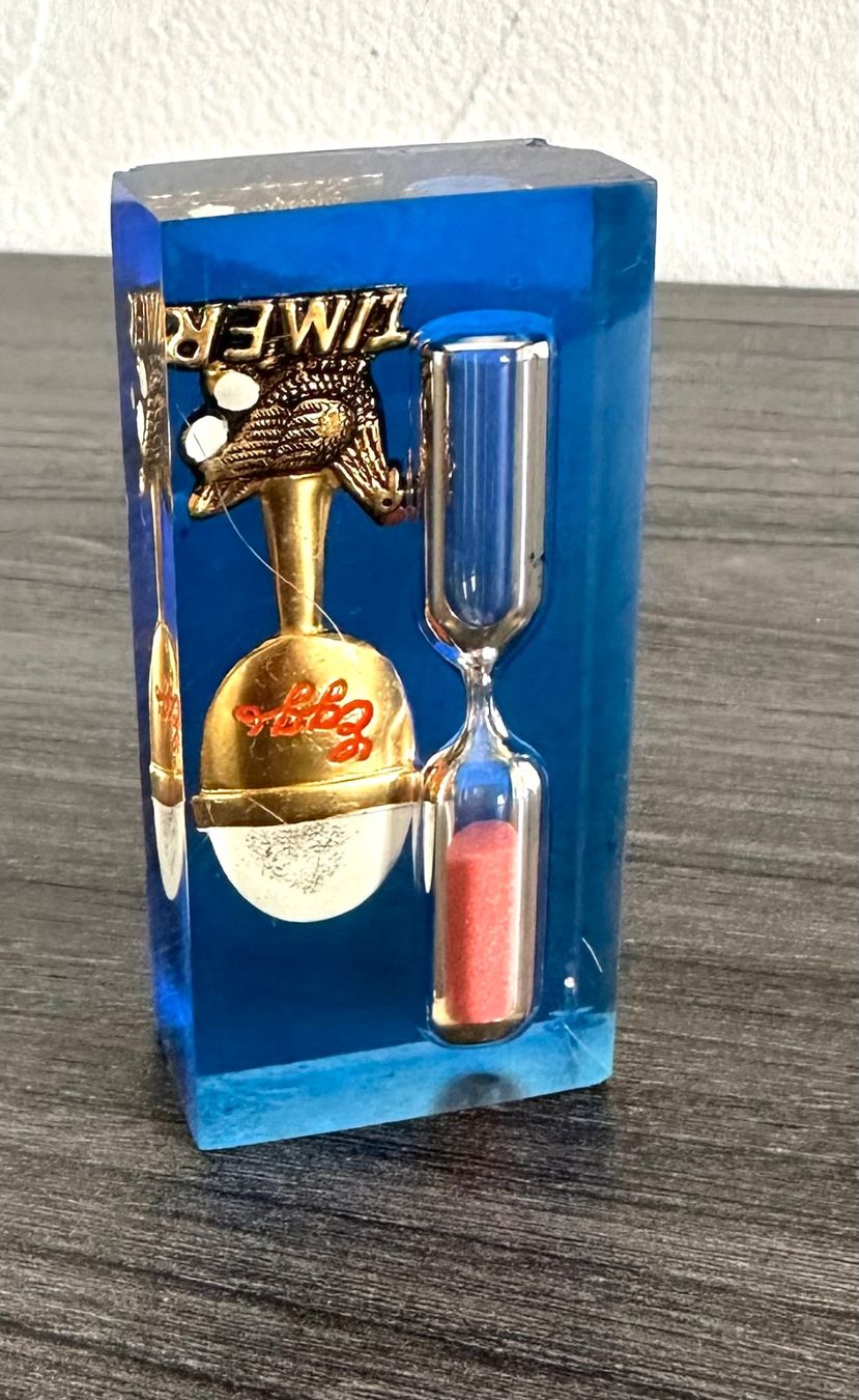 Elettrodomestici da cucina: Vintage Eieruhr, Sanduhr 3 Minuten, Lucite Egg Timer – Usato da Zürich venduto da brazerola 2