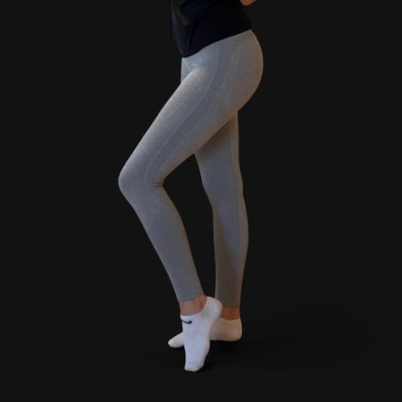 Graue sportleggins sporthose running gymwear activewear