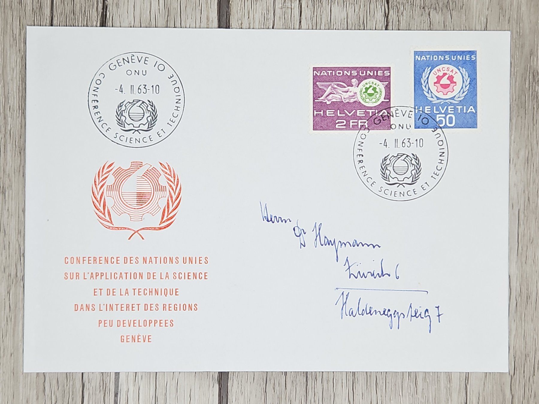 Tutti i francobolli: CL09 Enveloppe + Timbre Suisse 1963 – Usato da Cousset venduto da Patrick_Collections