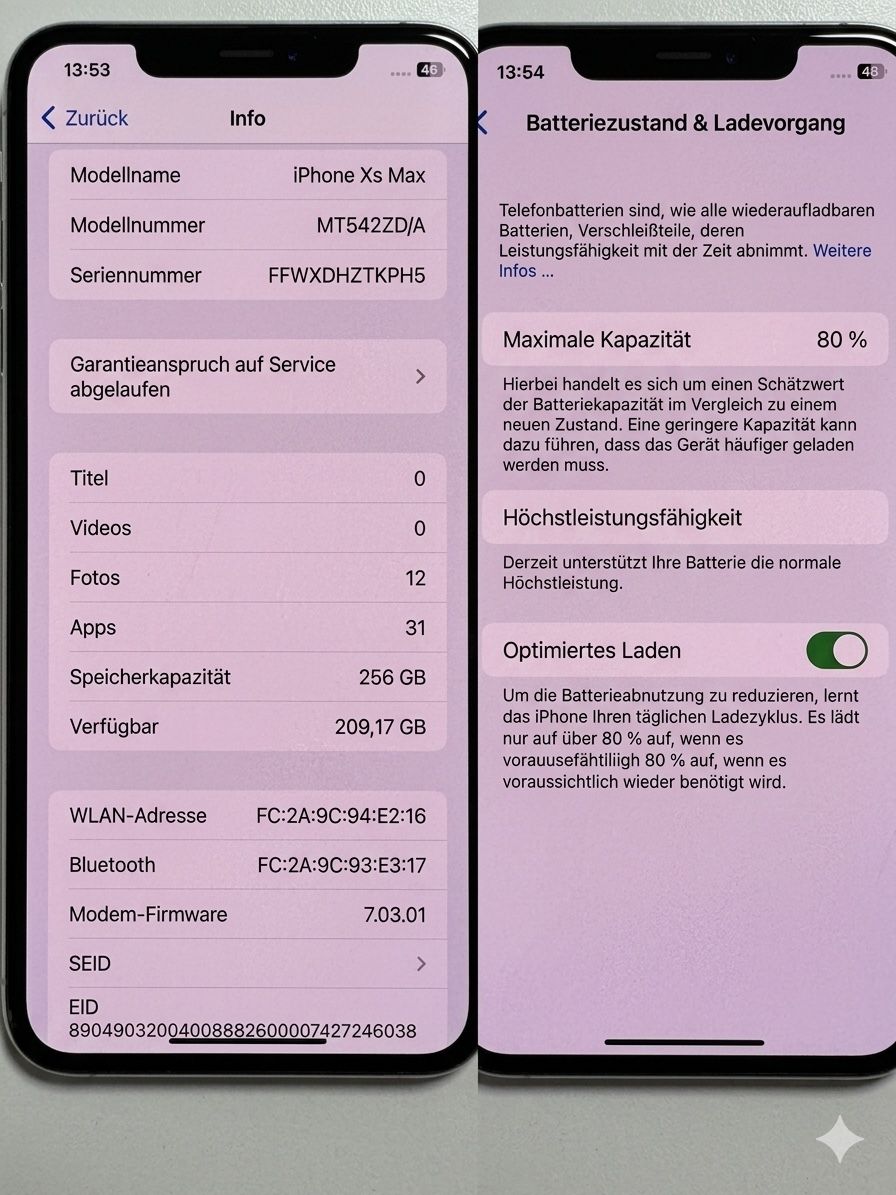 Apple Portables: iPhone Xs Max 256GB – D'occasion à Dottikon par sas_k7hw 2