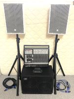 PA-Anlage / 2x 500 Watt / 16 Kanal-Powermixer + Boxen