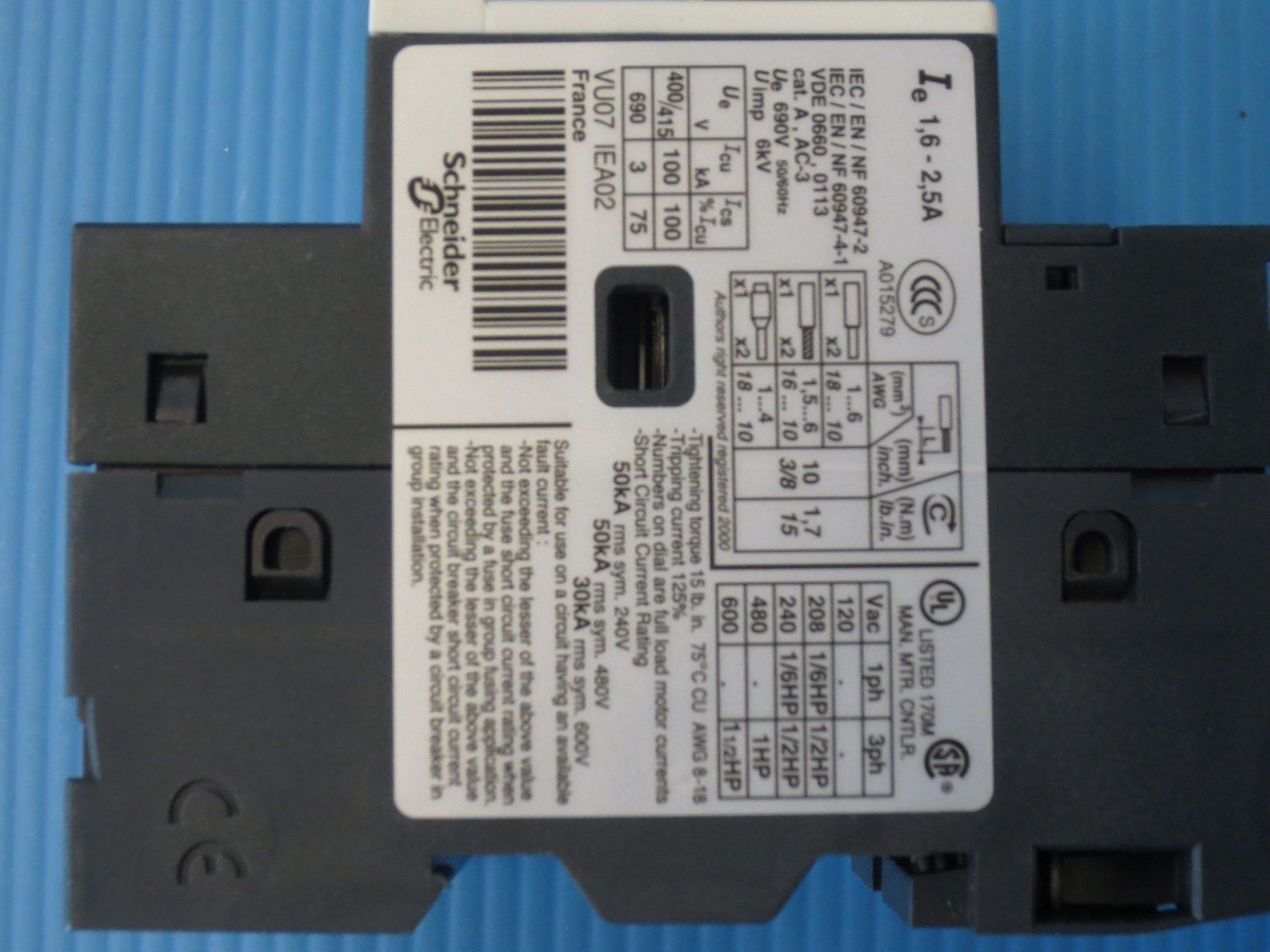 Schalter: Telemecanique Motorschutzschalter -2.5A – Neu (gemäss Beschreibung) aus Sulz LU von Elektrofachverkauf 3