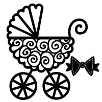 BABY WAGEN STANZSCHABLONE