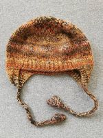 Warme Wintermütze aus Wolle, handgemacht, Gr. ca. 48-49