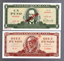 Cuba noten 2 tück Specimen-Muestra UNC