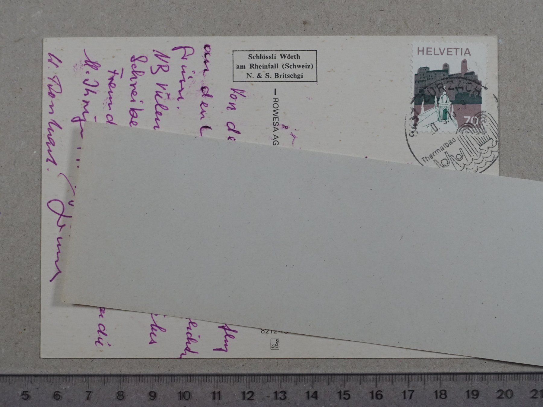 Cartoline postali: Schaffhausen, 1976, Munotglöcklein – Usato da Lenzburg venduto da fh1 1