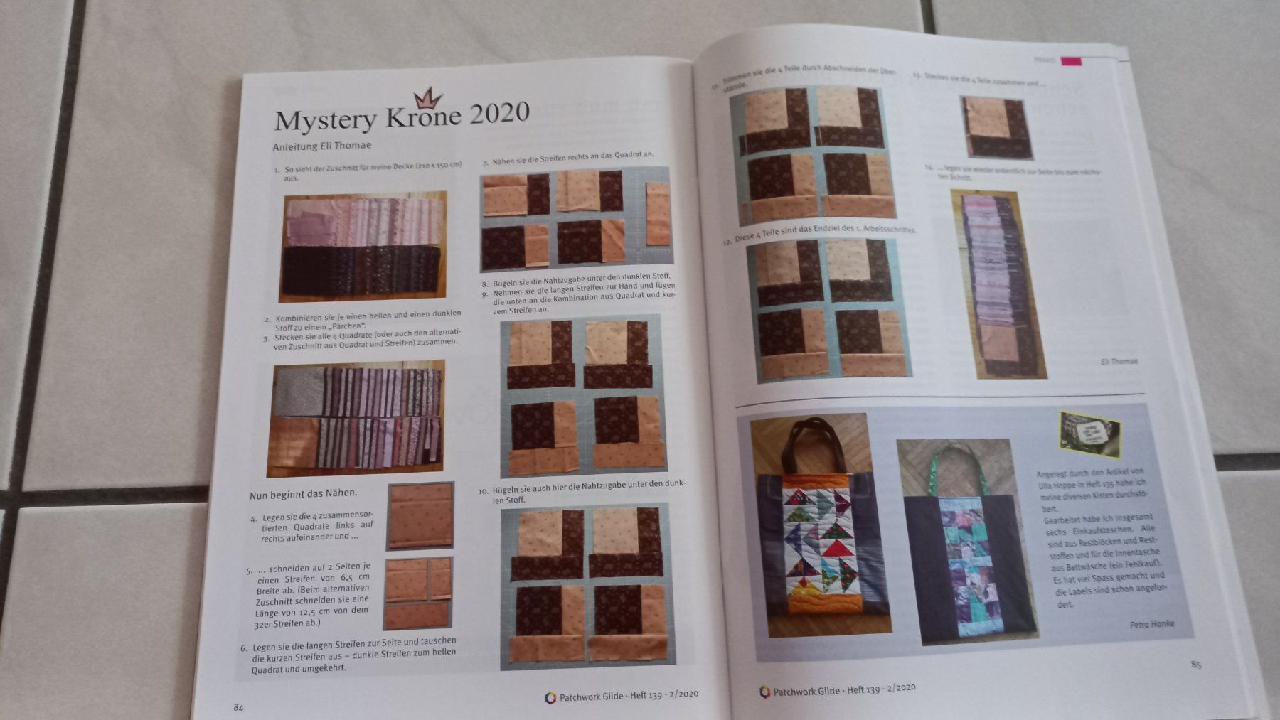 Riviste & Magazine: 2 Patchwork Gilde Magazine: Quilts & Textile Kunst – Usato da Winistorf venduto da acreativ4 3