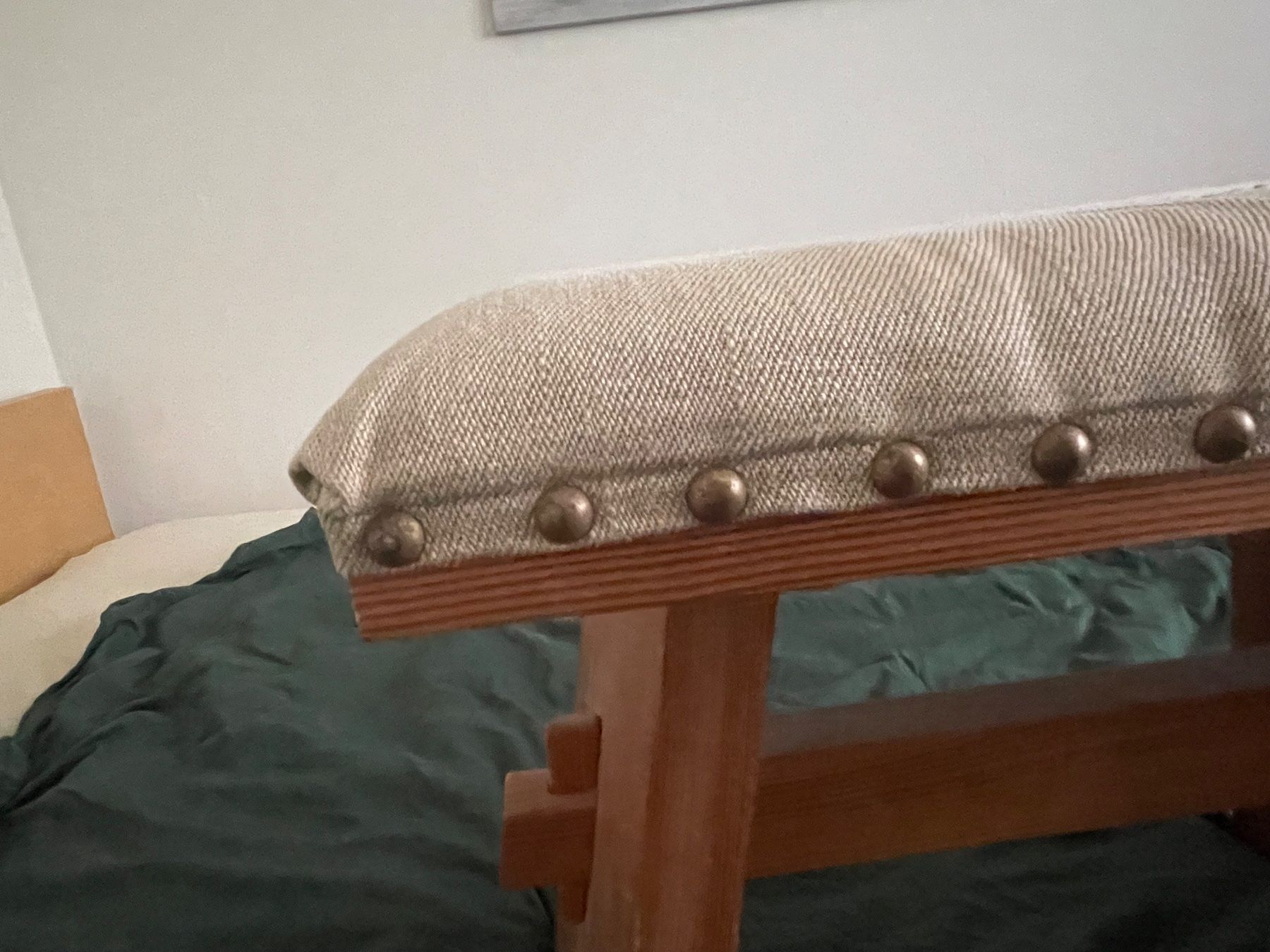 Sgabelli: Hocker Holz mit Polsterung beige Holzgestell – Usato da Wangen b. Olten venduto da Skywalker70 3
