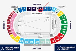3 Tickets Weltklasse Zürich Block 5, Kategorie 0, Top Plätze