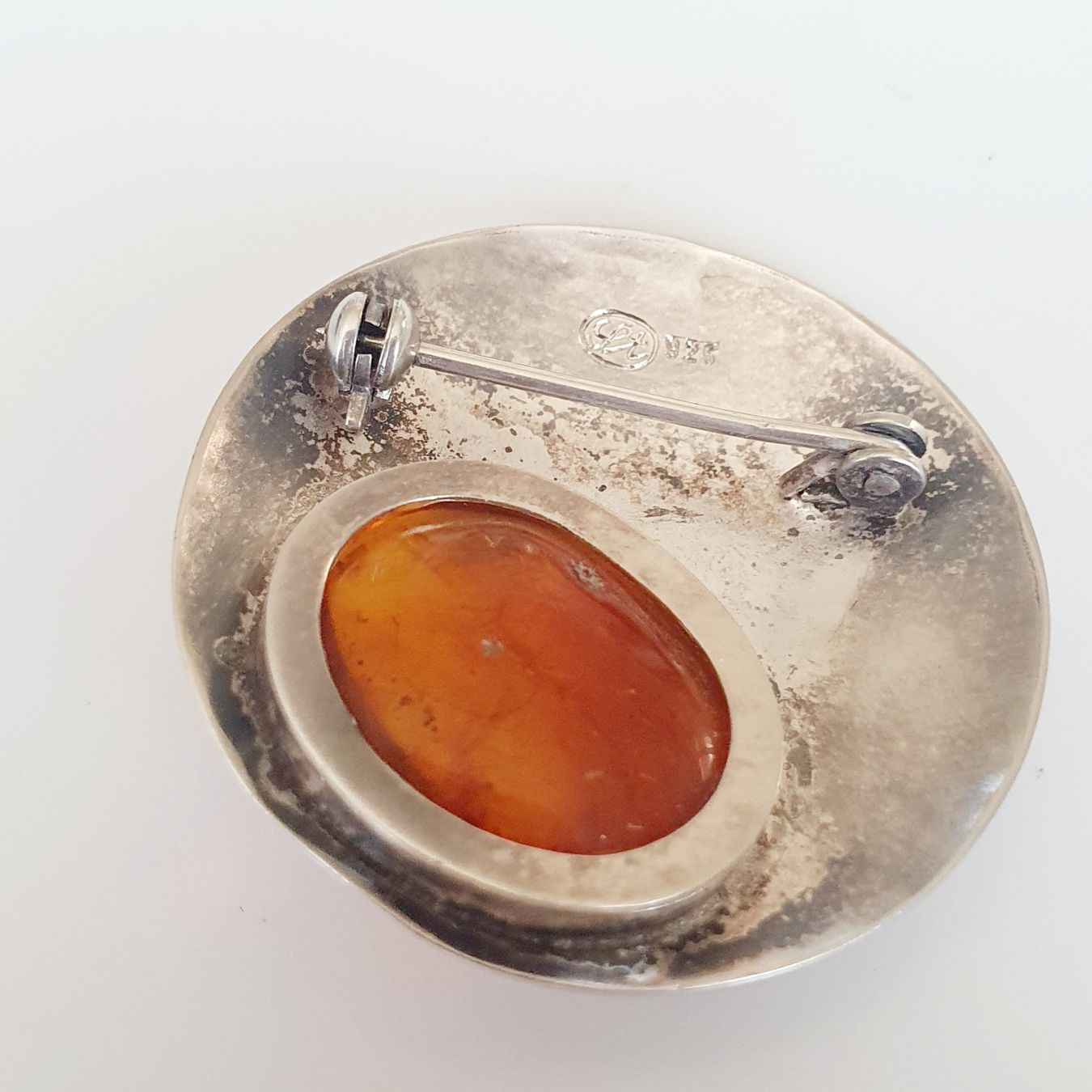 Spille & Fermagli: Schöne Brosche mit Bernstein, 925 Silber, Vintage – Usato da Kreuzlingen venduto da Wunderkiste123 5