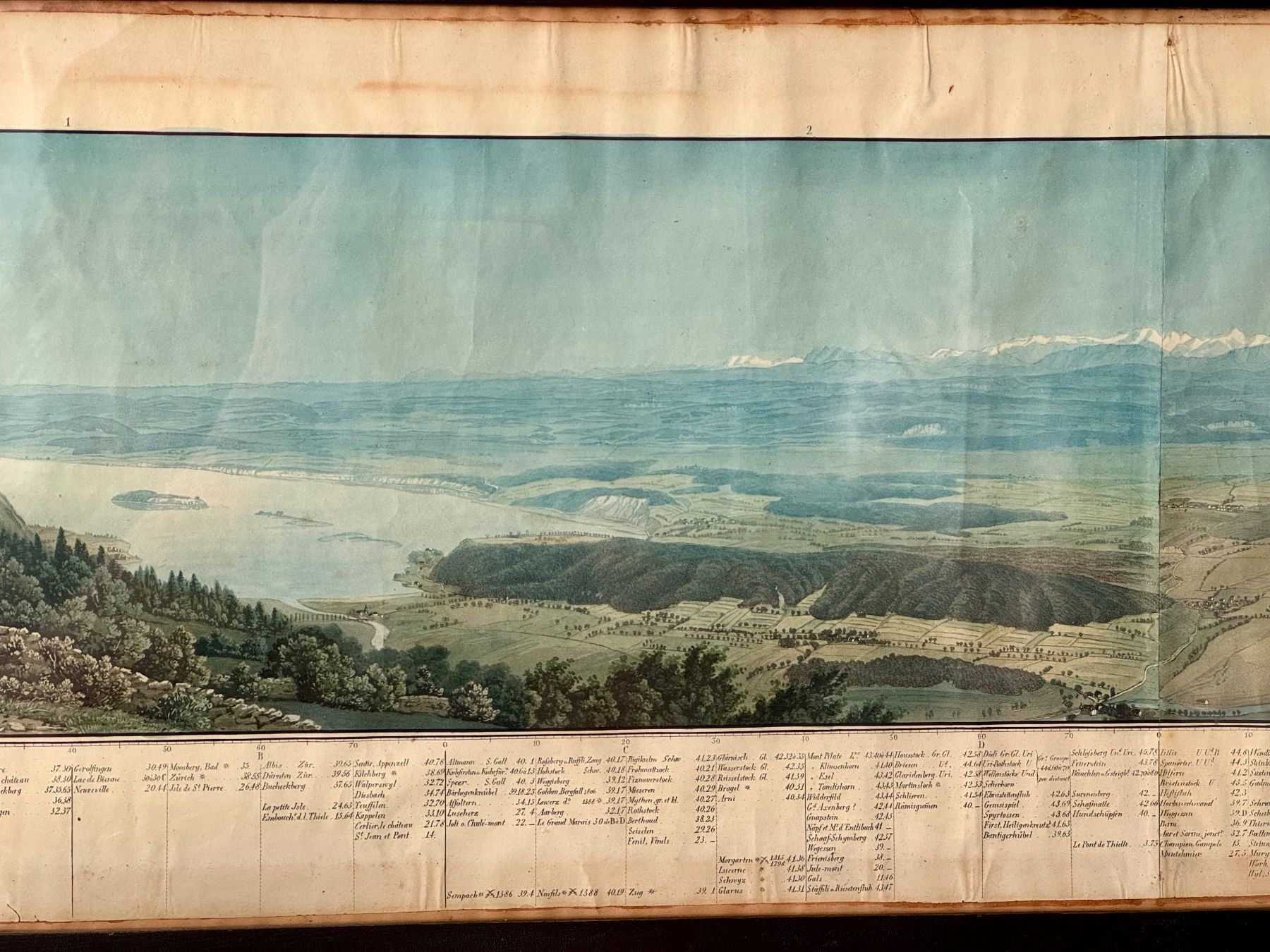 Stiche: Panorama de Chaumont sous cadre – Gebraucht aus Lausanne von huggylesbonstuyaux01 6