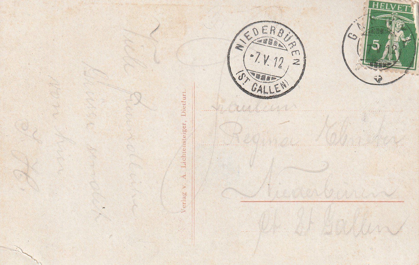 Cartoline postali: AK St. Jddaburg - gel. 7.5.1912 – Usato da Fribourg venduto da schnalla92 1