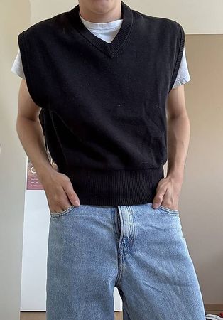 Cardigan Zara noir  M - old money - knit vest