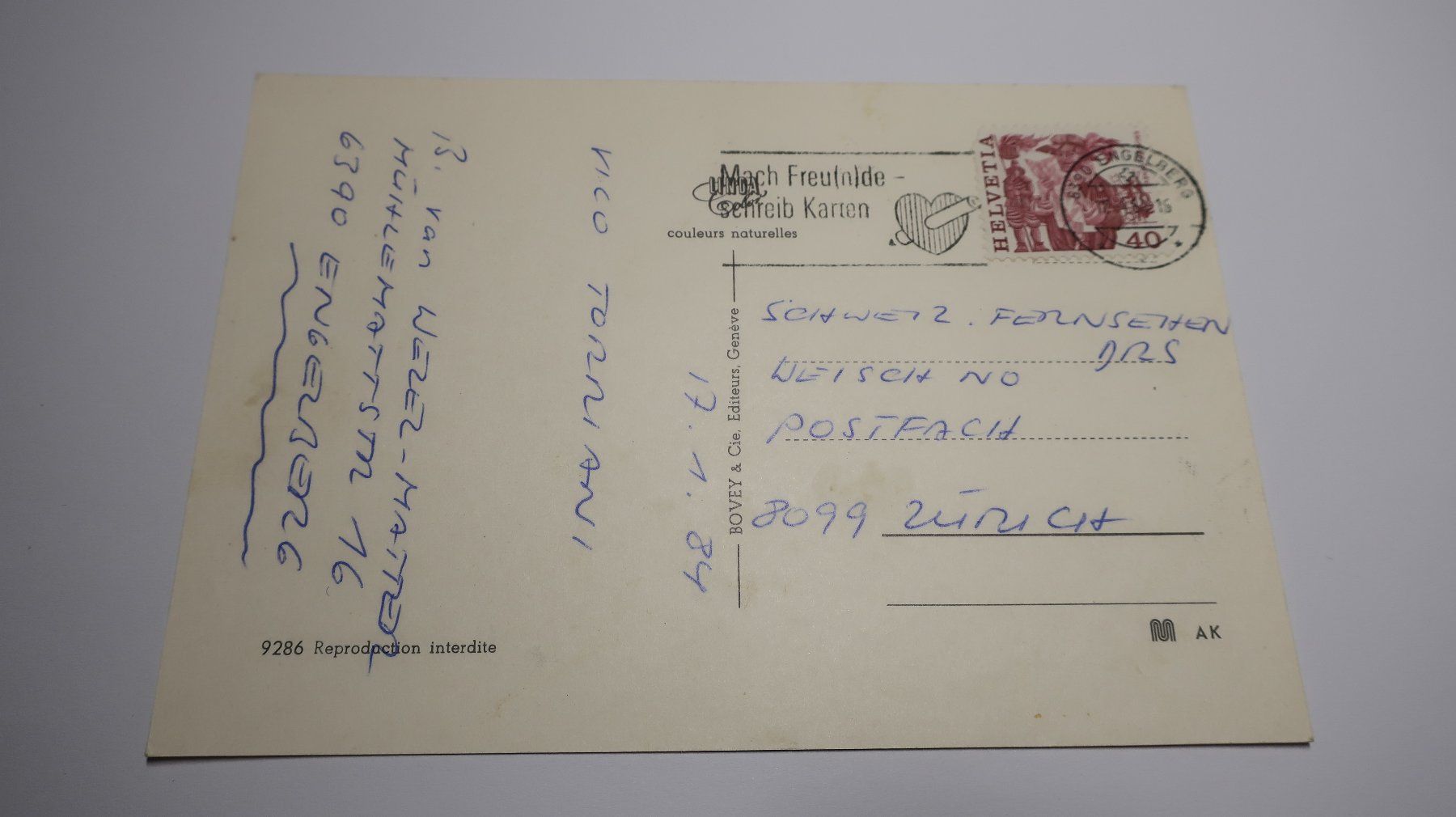 Ansichtskarten: Cully VD  1984 – Gebraucht aus Cormoret von Pascalll2001 2