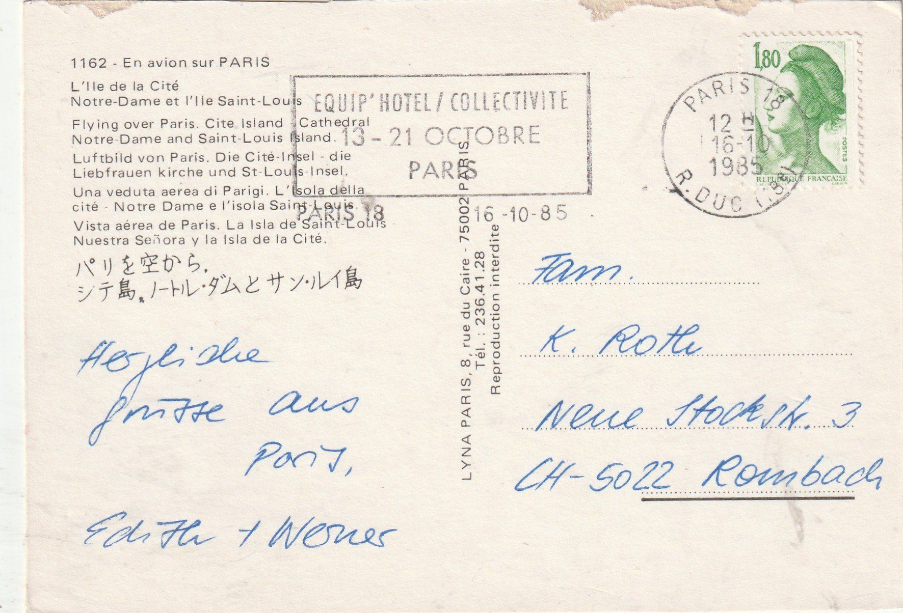 Cartoline postali: Paris Teilansicht – Usato da Lumbrein venduto da made02 1