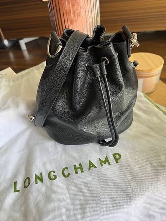 Sac Longchamp petit seau noir 