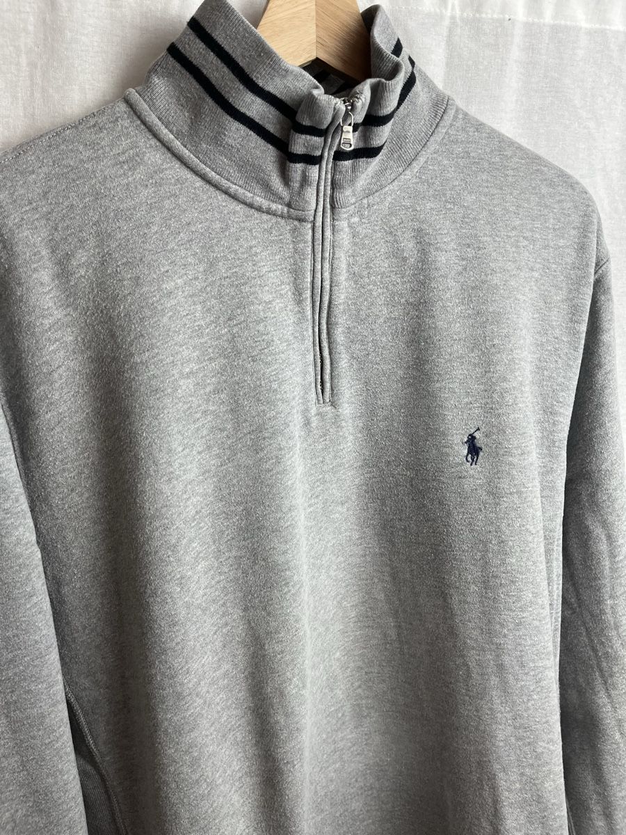 Ralph Lauren Pullover & Sweatshirts: Quarter zip Ralph Lauren gris – Neu (gemäss Beschreibung) aus Les Avanchets von lunedeneige.shop 1