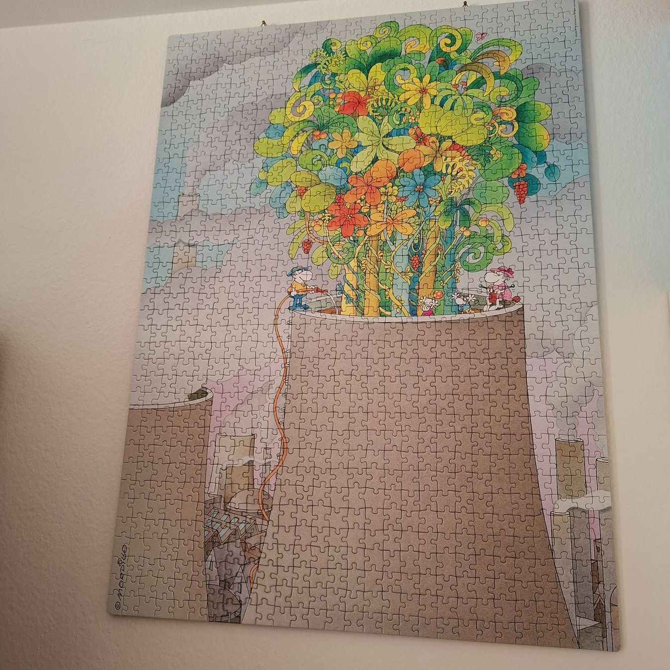 Clementoni Puzzle: Mordillo Puzzle "Flower Power" geklebt – Usato da Hombrechtikon venduto da Tinea82 1