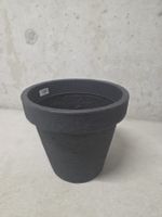 Pflanzentopf rund grau 35 cm Kunststoff – moderner Übertopf