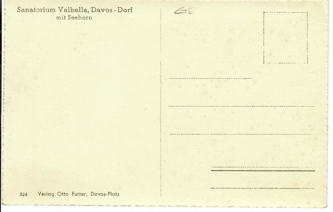 Cartoline postali: Sanatorium Valbella Davos Dorf – Usato da Hochdorf venduto da Ziegel-16 1