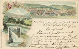 La Chaux-de-Fonds, litho, année 1900