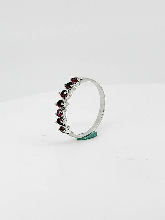 Anelli: Bague en or blanc 10K avec rubis naturels – Usato da Genève venduto da aa6_w8ml 1