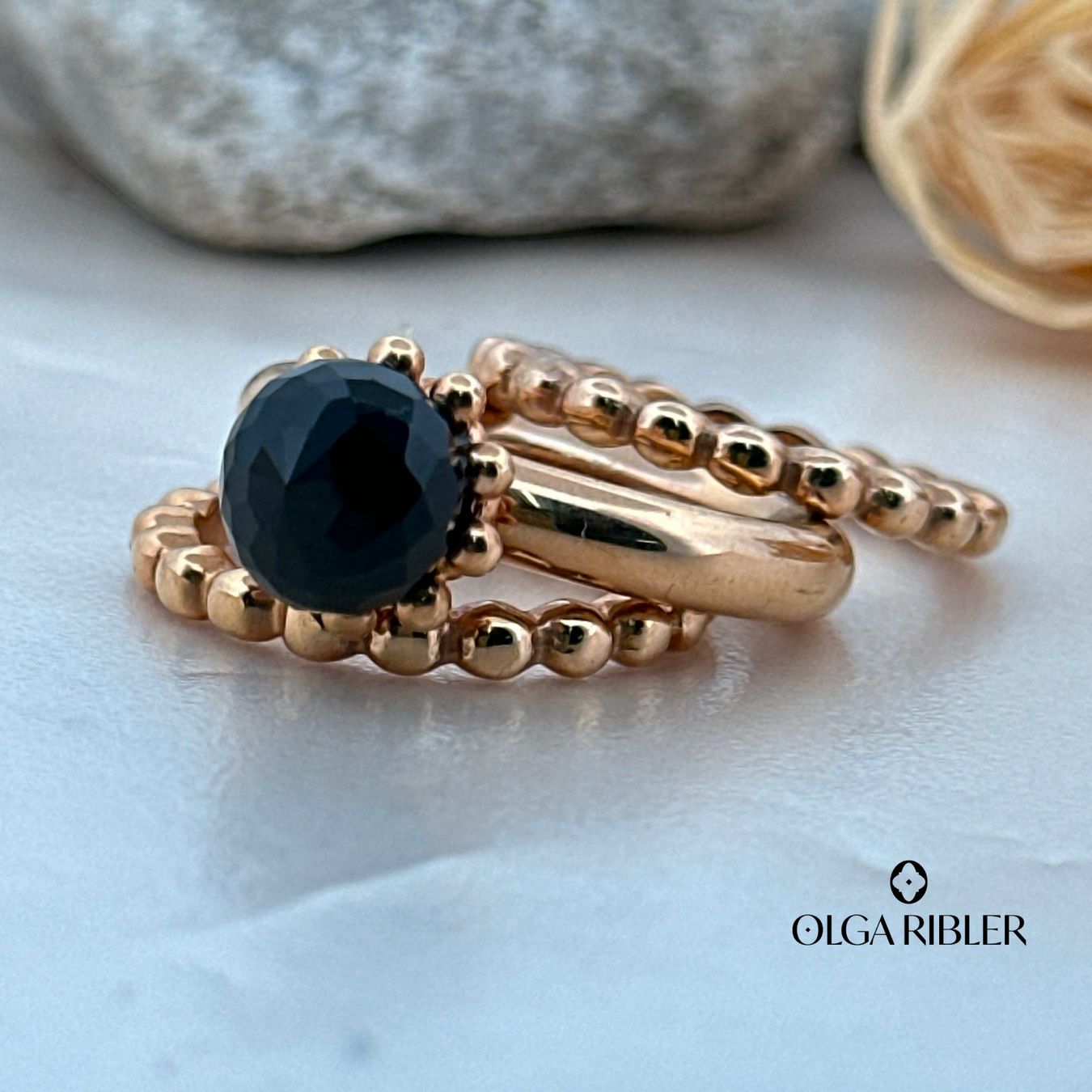 Olga Ribler Ringe: Edelstahl  Ring Set mit Onyx Grösse 56 – Neu (gemäss Beschreibung) aus Luzern von byolgaribleroutlet 4