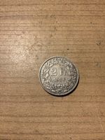Sehr seltene 2 Schweizer Franken Silber Münze Jahrgang 1936