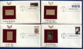 1982 / USA FDC / Goldfolien-Replika-Ersttagsbriefe