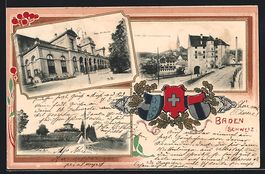 Baden, Das Kurhaus, Strassenpartie mit L