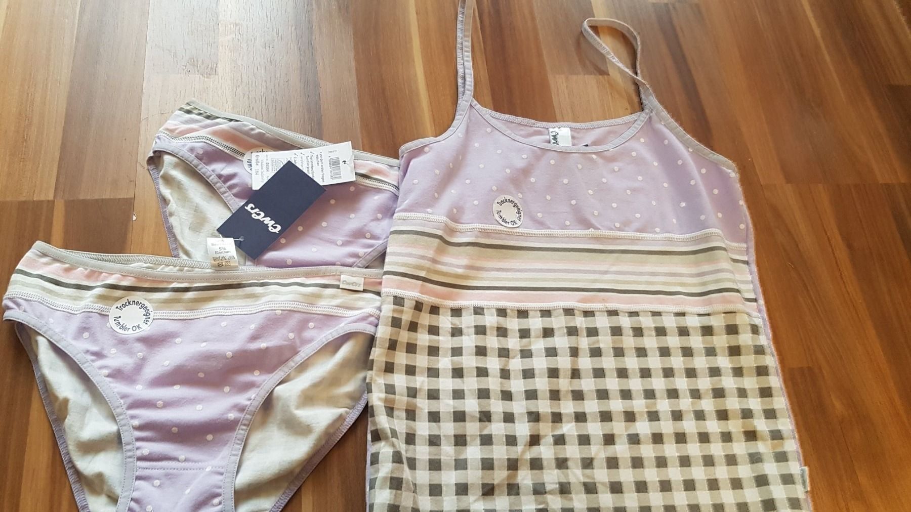 Biancheria intima: 3tlg. Unterwäscheset gr 164 b16 – Nuovo (secondo la descrizione) da Schwarzenburg venduto da Flamingo07