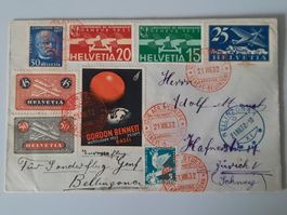 Flugpost Brief 1932,  Genf-Bellinzona