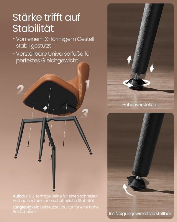 Sedie: Esszimmerstühle 2er Set Kunstleder Mid-Century ECCO – Nuovo e nell'imballaggio originale da Lachen SZ venduto da MAMORU-MOEBEL 7