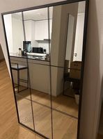 Modern Industrial Mirror  100 x 160 cm  Black Metal Frame