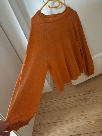 Pullover 100% Leinen dunkelorange Gr. 38/40