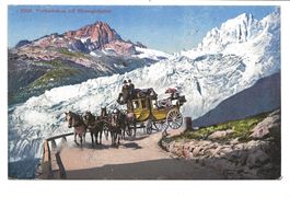 Furkastrasse (UR/VS) Postkutsche vor Rhonegletscher - 1922