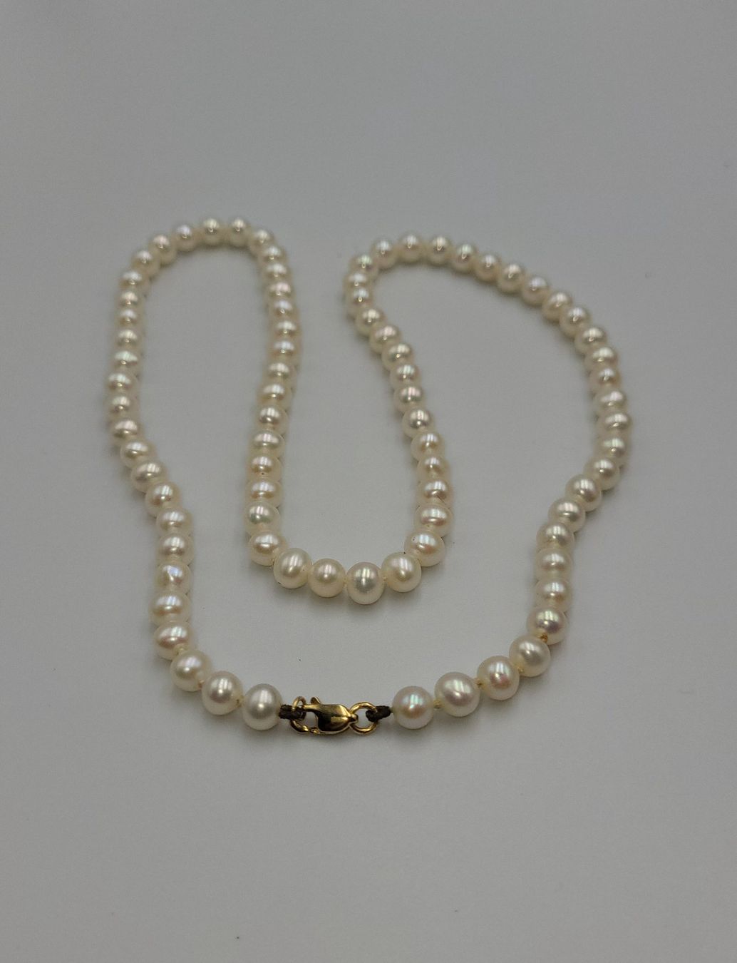 Ketten: 585 Gold Perlen Kette Mit Gold Verschluss – Gebraucht aus Wald ZH von Dasilver 7