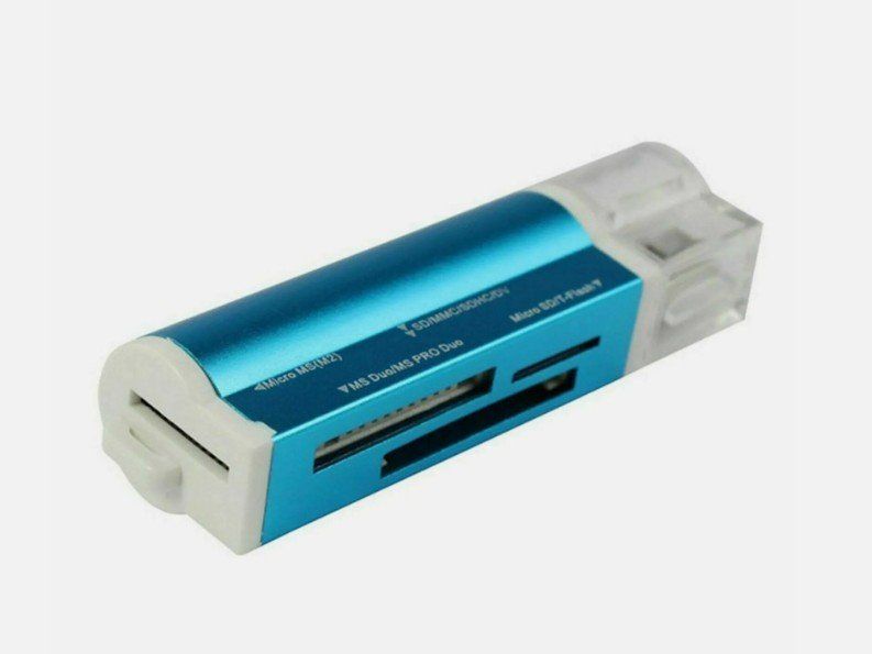 Lettori di schede: USB Karten lese gerät TF Card Reader Micro SD MMC M2 Stick – Nuovo (secondo la descrizione) da Kirchdorf AG venduto da Restposten110 1