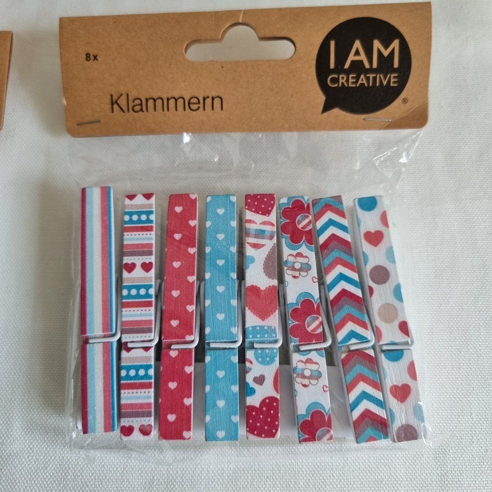 Bastelsets: 16 Bunte Holzklämmerli Originalverpackt div. Designs – Neu und originalverpackt aus Rupperswil von moni_2024 1